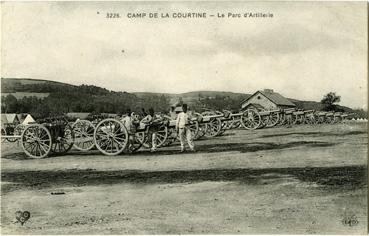 Iconographie - Camp de la Courtine - Le parc d'artillerie