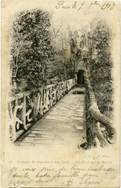 Iconographie - Château de Chaumont-sur-Loire - Le pont sur le ravin