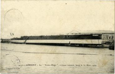 Iconographie - Le Victor Hugo, croiseur cuirassé, lancé le 3 mars 1904