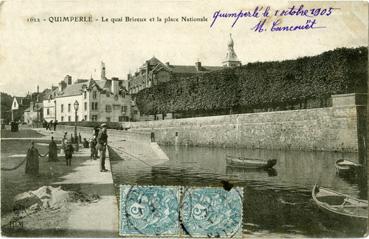 Iconographie - Le quai Brizieux et la place Nationale