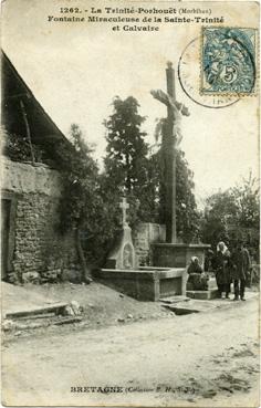 Iconographie - Fontaine miraculeuse de la Sainte-Trinité et calvaire