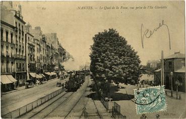 Iconographie - Le quai de la Fosse, vue prise de île Gloriette