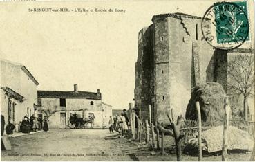 Iconographie - L'église et l'entrée du bourg