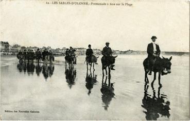 Iconographie - Promenade à âne sur la plage