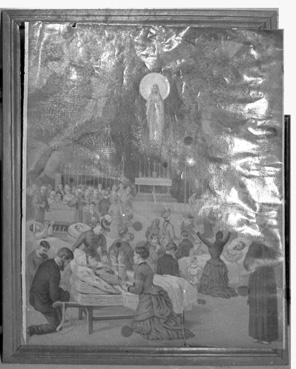 Iconographie - Héligravure - Scène à Lourdes