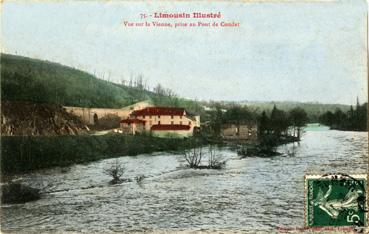 Iconographie - Vue sur la Vienne, prise au pont de Condat