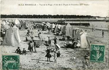 Iconographie - Vue de la plage - Côté de la digue de Richelieu (XVe siècle)