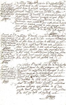 Iconographie - Extrait du registre des emprionnements de 1793