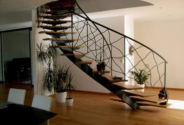 Iconographie - Escalier de la maison Cailleteau dessinée par 2B Architecture