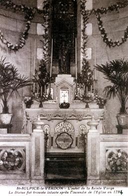 Iconographie - L'autel de la Sainte Vierge