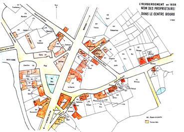 Iconographie - Nom des propriétaires dans le centre bourg