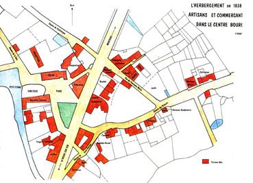 Iconographie - Artisans et commerçants dans le centre du bourg