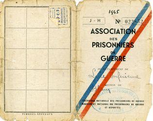 Iconographie - Carte de l'association des prisonniers de guerre 