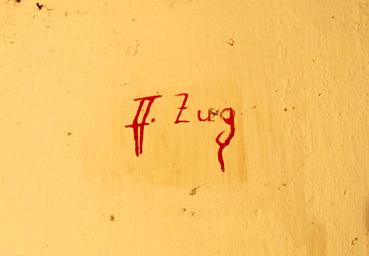 Iconographie - Inscription allemande dans une maison du bourg