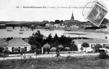 Iconographie - Le chemin de la Plage près la Passerelle