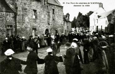 Iconographie - Une noce des environs de Vannes dansant la ridée