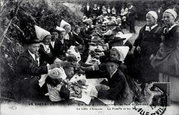 Iconographie - Une noce de 1500 personnes au pays de cornouailles - La table d'honneur