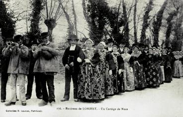 Iconographie - Environ de Lorient - Un cortège de noce