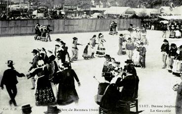 Iconographie - Danse bretonne - La gavotte - Fêtes de Rennes 1906