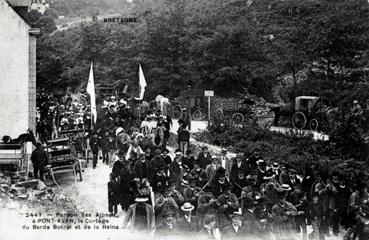 Iconographie - Pardon des Ajoncs à Pont-Aven - Le cortège du barde Botrel et de la reine