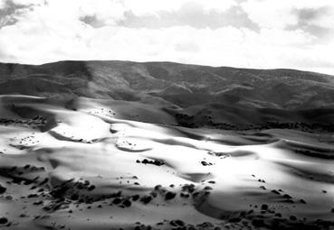 Iconographie - Dunes de sable près d'Aïn-Sefra, au fond le djebel