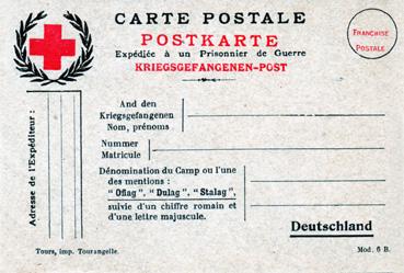 Iconographie - Carte postale envoyée à un prisonnier de guerre