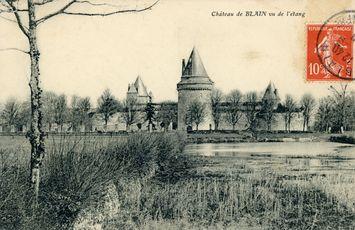 Iconographie - Château de Blain  vu de l'étang