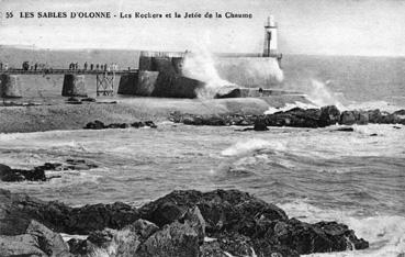 Iconographie - Les rochers et la jetée de la Chaume