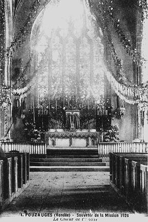 Iconographie - Souvenir de la Mission 1926 - Le choeur de l'église