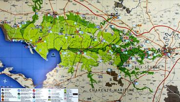 Iconographie - Carte des sites et activités touristiques du Marais Poitevin
