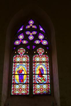 Iconographie - Le grand vitrail de l'église templière