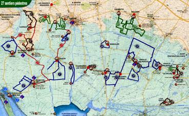 Iconographie - Carte et plan des 27 sentiers pédestres