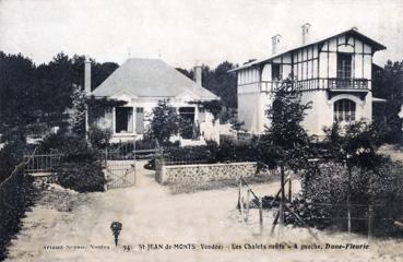 Iconographie - Chalets neufs - A gauche, Dune Fleurie