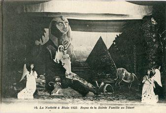 Iconographie - La Nativité à Blain 1923 -  Repos de la Sainte Famille au Désert