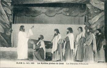 Iconographie - Les mystères glorieux du Christ, Blain 1926 - Les disciples d'Emmaüs