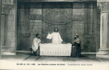 Iconographie - Les mystères glorieux du Christ, Blain 1926 - Confession de Saint-Pierre