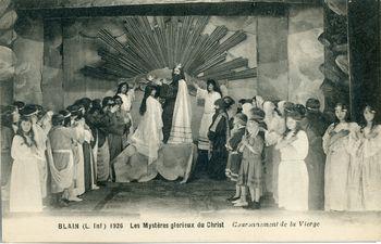 Iconographie - Les mystères glorieux du Christ, Blain 1926 - Couronnement de la Vierge