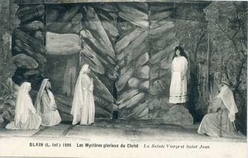 Iconographie - Les mystères glorieux du Christ, Blain 1926 - La Sainte Vierge et Saint-Jean