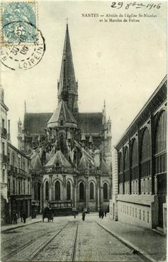 Iconographie - Abside de l'église Saint-Nicolas et le marché de Feltre