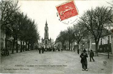 Iconographie - La place des Garennes et l'église Sainte-Anne