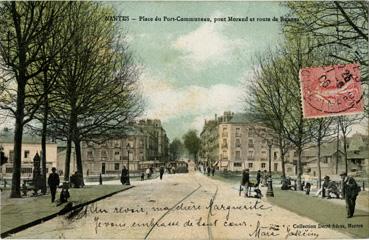 Iconographie - Place du Port-Communeau, pont Morand et route de Rennes