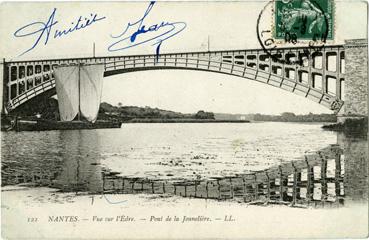 Iconographie - Vue sur l'Erdre - Le pont de la Jonnelière