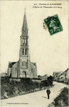 Iconographie - L'église de l'Immaculée et le bourg