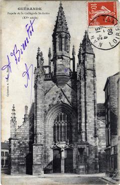 Iconographie - Façade de la collégiale Saint-Aubin (XVe siècle)
