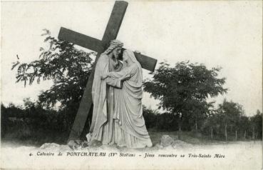 Iconographie - Calvaire de Pontchâteau - (IVe station) - Jésus rencontre sa Très-Sainte Mère