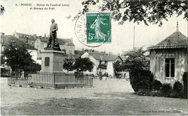 Iconographie - Statue de l'amiral Leroy et bureau du port