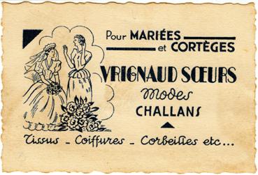 Iconographie - Carte de Vrignaud soeurs