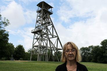 Iconographie - La responsable du chevalement de la mine de charbon d'Epagnes