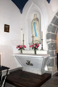 Iconographie - Autel de la Vierge de Lourdes, chapelle Notre Dame de La Brossardière