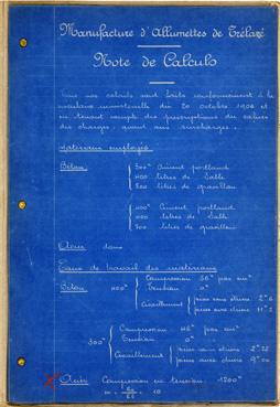 Iconographie - Notes de calculs des matériaux (projet)